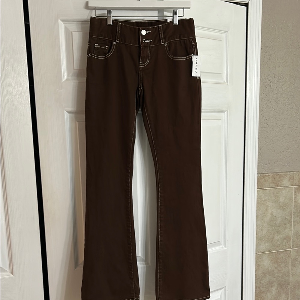 NWT Pacsun Brown Flared boot cut Pants size 25